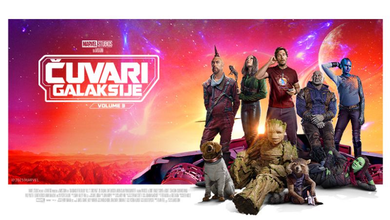 ČUVARI GALAKSIJE VOL. 3 / akcija, avantura, komedija, SF / 13. i 14. svibnja 2023.