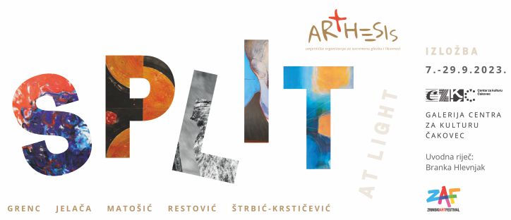 Izložba / Grenc, Jelača, Matošić, Restović, Štrbić-Krstičević / AT LIGHT / Galerija Centra za kulturu Čakovec / 7. – 29. rujna 2023.