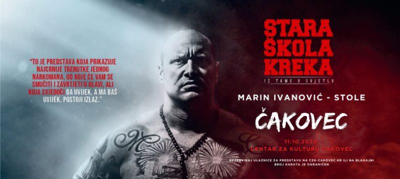 STARA ŠKOLA KREKA / IZ TAME U SVJETLO MARINA IVANOVIĆA / u svojoj sedmoj sezoni ova poučna predstava i dalje puni svaku kazališnu dvoranu u kojoj gostuje, pa tako upravo ova, najveća jesenska turneja do sad, neće zaobići niti Čakovec gdje gostuje 11.10.2023. u 20:00 sati
