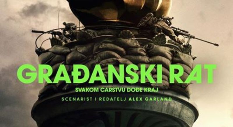 GRAĐANSKI RAT: SVAKOM CARSTVU DOĐE KRAJ / uzbudljiva adrenalinska akcija kroz razjedinjenu Ameriku bliske budućnosti koja balansira na tankom rubu golemih sukoba / 19. – 21. travnja 2024.