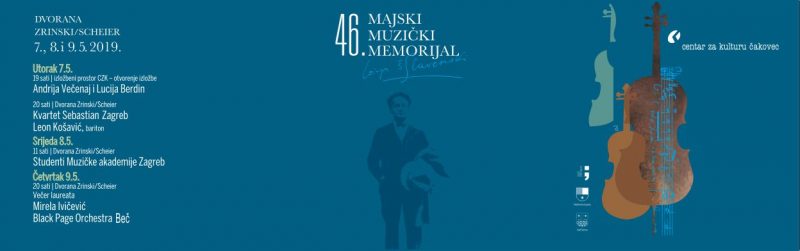 46. majski muzički memorijal Josip Štolcer Slavenski – 7., 8. i 9.5.2019.