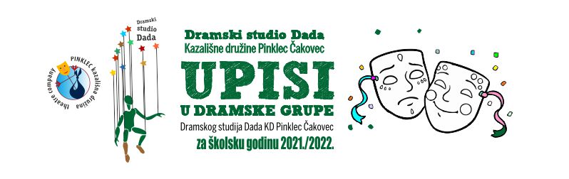 UPISI U DRAMSKE GRUPE od 20. do 24. rujna od 18.00 do 20.00 sati u Centru za kulturu Čakovec