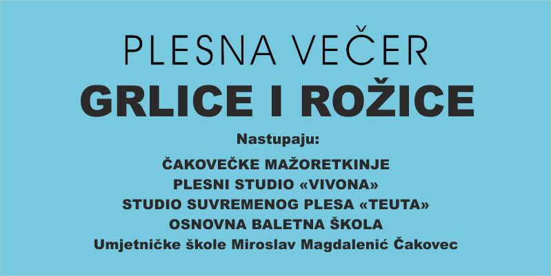 PLESNA VEČER “GRLICE I ROŽICE” / Centar za kulturu Čakovec / srijeda / 8. studenoga 2023. / 19.00 sati